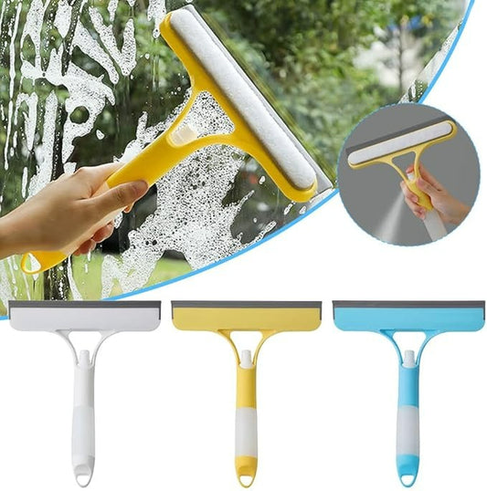 3 in 1 Window Cleaner Tool with Spray Bottle – Squeegee & Brush Cleaner.