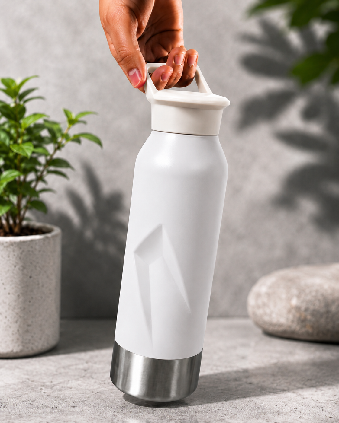 Vacuum Insulated Water Bottle – 500ml (White)