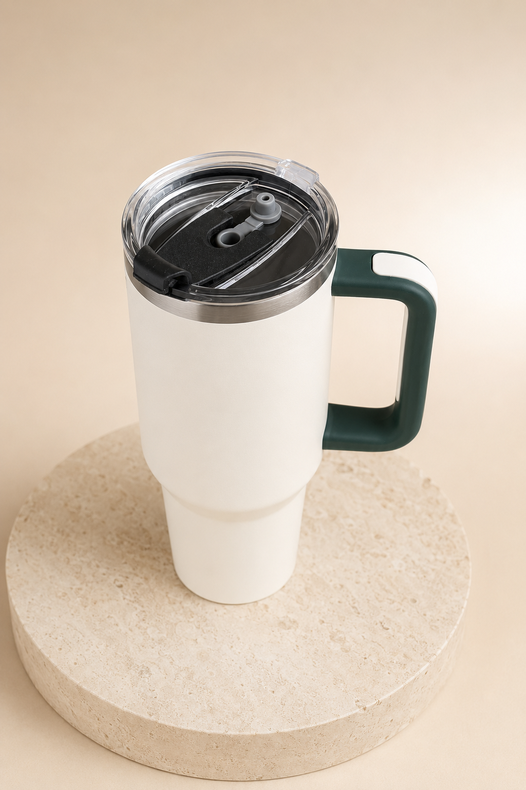 Ivory & Forest Green Travel Tumbler(1200ml)