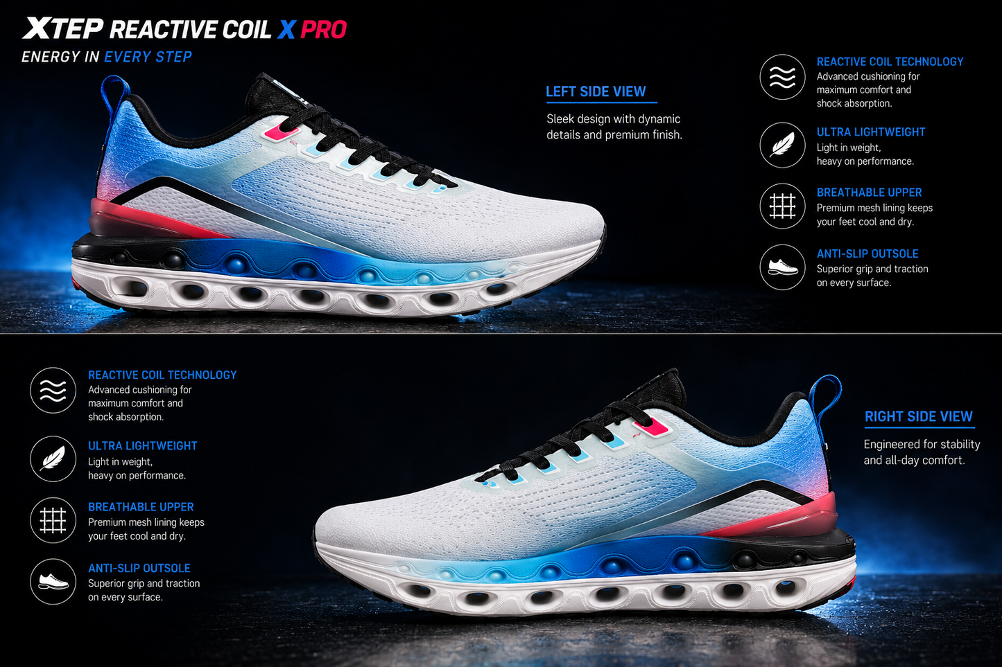 Xtep Reactive Coil X Pro Air