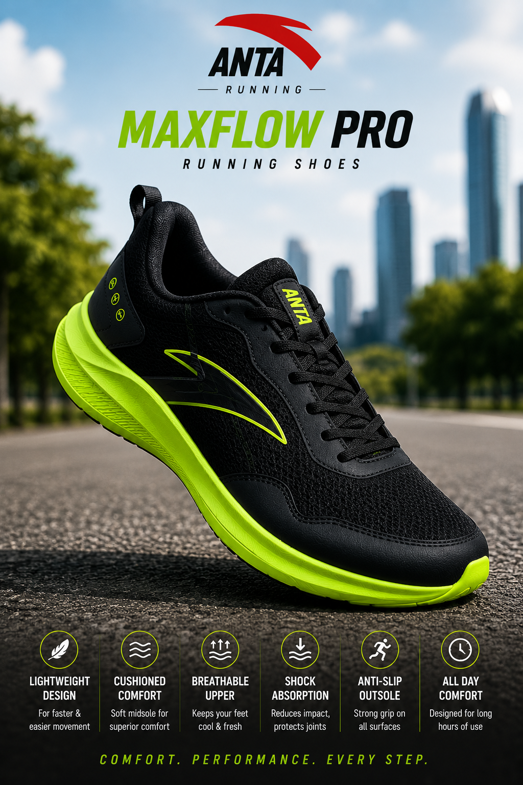 ANTA Neon Glide Running Shoes
