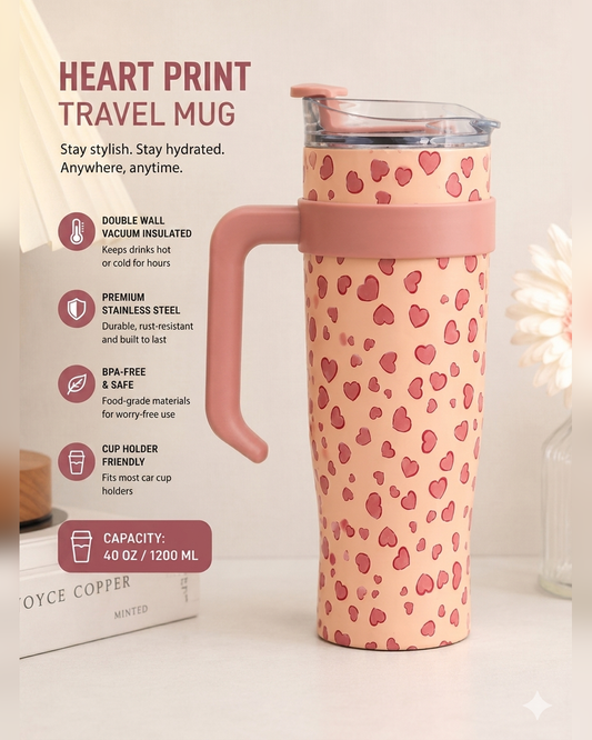 HeartBliss Travel Tumbler – 1200ml