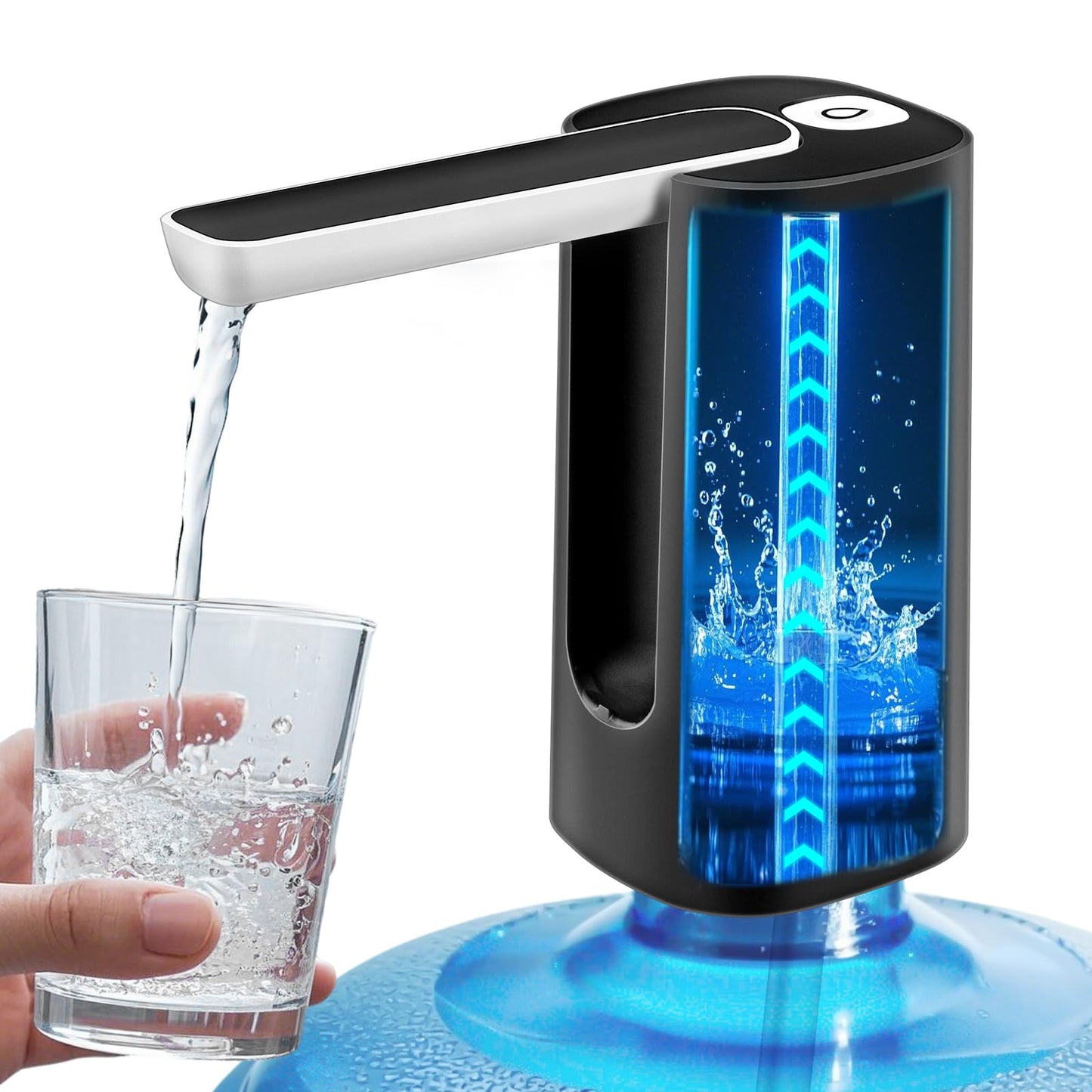Rechargeable Portable Automatic Electric Water Dispenser Pump – USB Type-C | 1200mAh Battery.