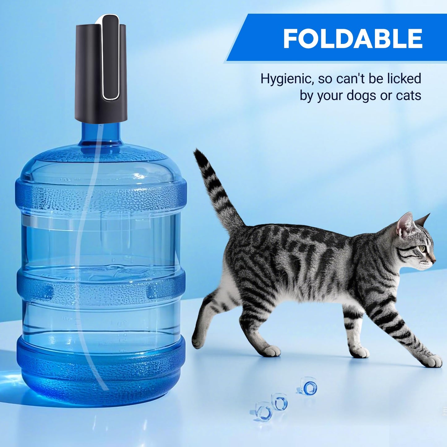 Rechargeable Portable Automatic Electric Water Dispenser Pump – USB Type-C | 1200mAh Battery.