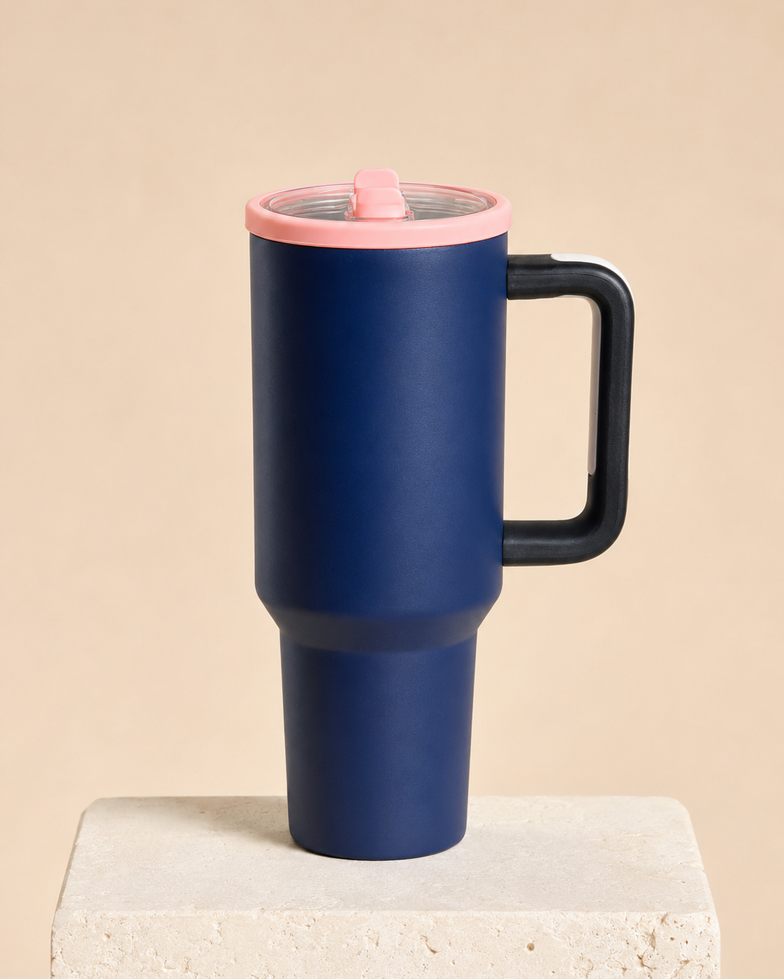 Navy Rose Grip Tumbler(1200ml)