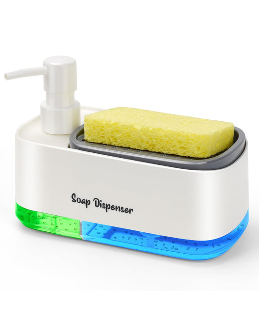 3-in-1 Kitchen Soap Dispenser Set – White